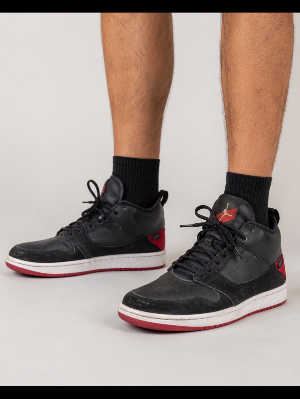 Nike Air Jordan 1 Low Black Red Leather Sneakers Men’s Size 11 Basketball Shoes